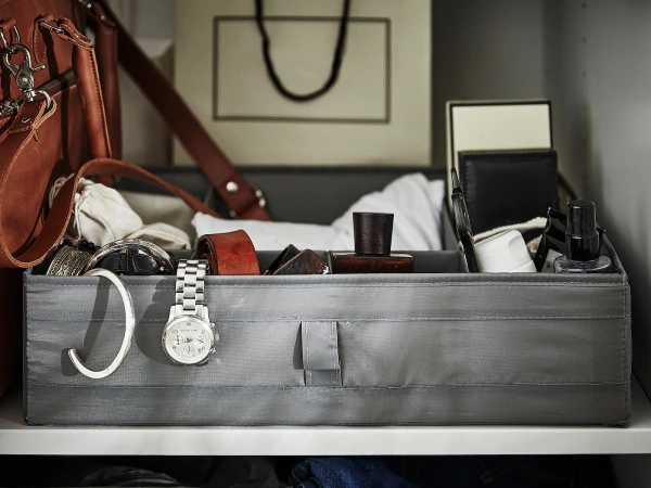 50400005 Ящик с отделениями, темно-серый, 44x34x11 см