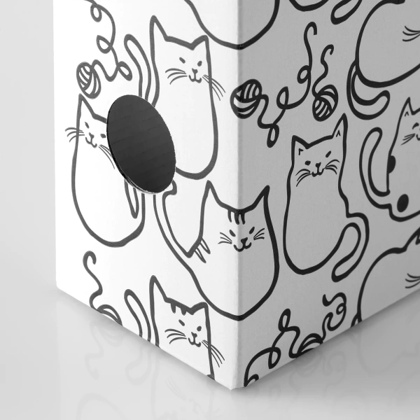 60497752 Подставка для журналов, белый/кот, 4 шт.