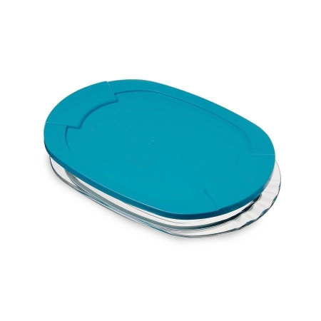 336200 Контейнер для продуктов / нарезки,  овальной формы/стекло, 26.7х19.4 см