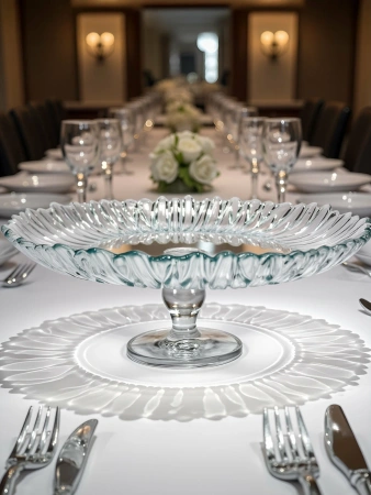 95832 Блюдо сервировочное на ножке, прозрачный, 31.5 см