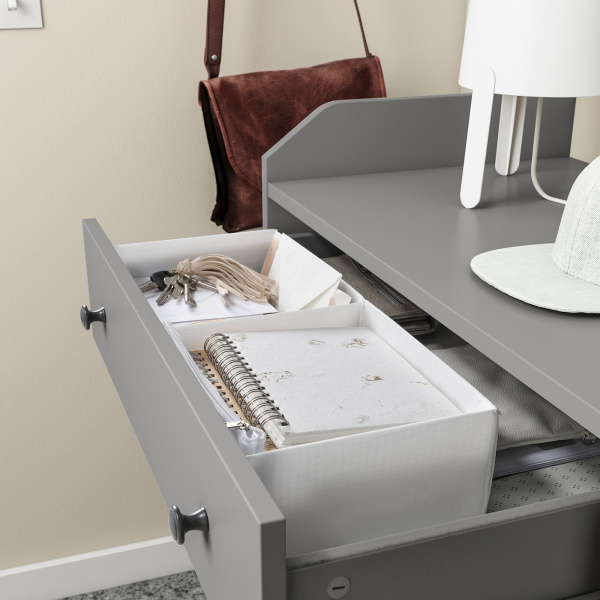 60474430 Ящик с отделениями, белый, 20x51x10 см