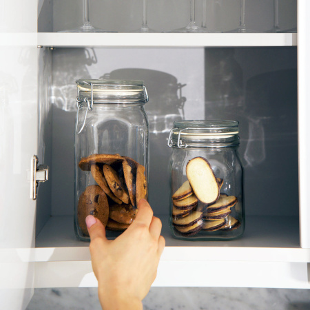 149220 Банка с крышкой, прозрачное стекло, 1 л