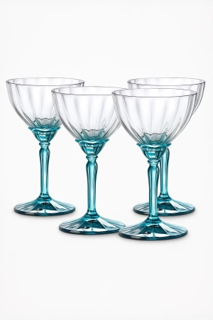 199420-4 Набор бокалов, прозрачное стекло, Lucent Blue, 240 мл, 4 шт