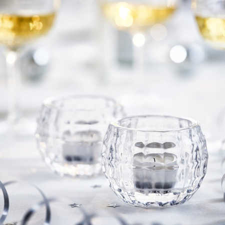 80581392 Подсвечник для греющей свечи, прозрачный,6 см 