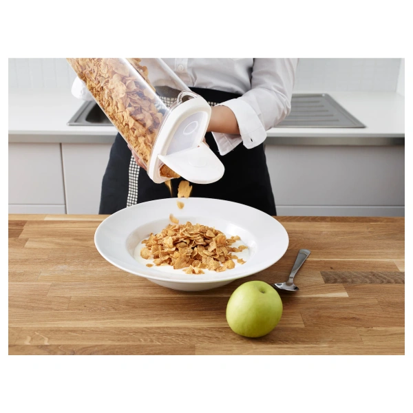 90066708 Контейнер+крышка д/сухих продуктов, прозрачный/белый, 2.3 л