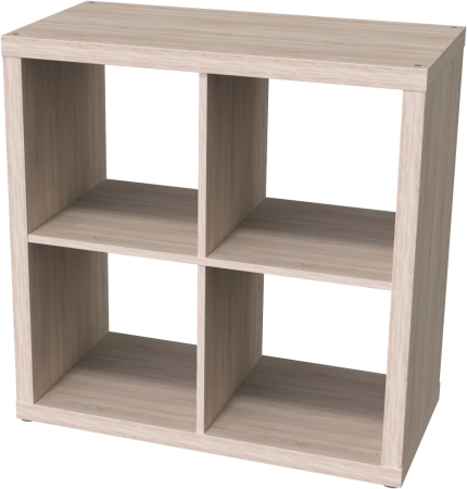 00647 Стеллаж, 77х77х38 см, дуб беленый