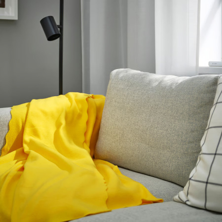 40598648 Плед, ярко-желтый, 130x170 см