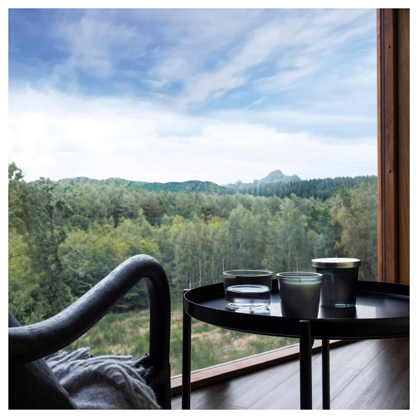 80527215 Ароматическая свеча в стакане с крышкой, Горный воздух/бирюза, 20 часов