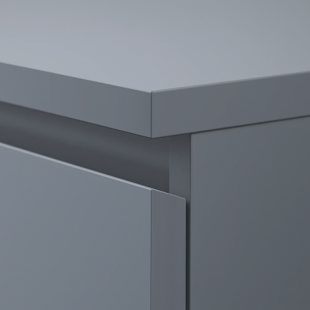 01064 Комод, 4 ящика, серый, 80x100x40 см