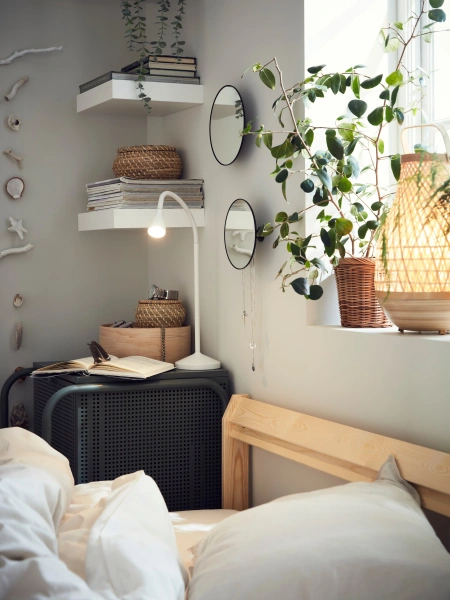 00081 Полка навесная / настенная, белый, 40x25 см