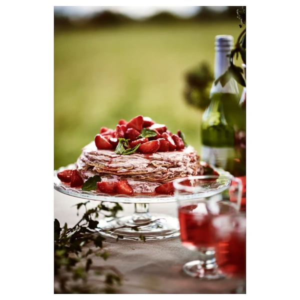 80372039 Сервировочная подставка с крышкой, прозрачное стекло, 29 см