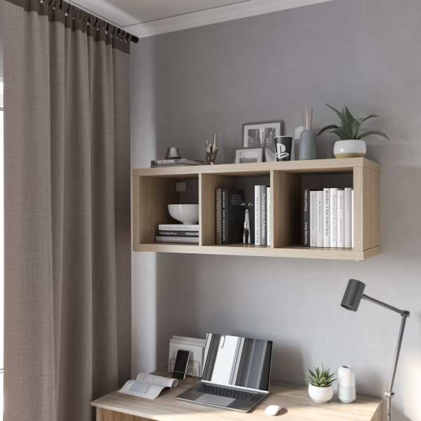 00616 Стеллаж, 41х112х38 см, дуб беленый