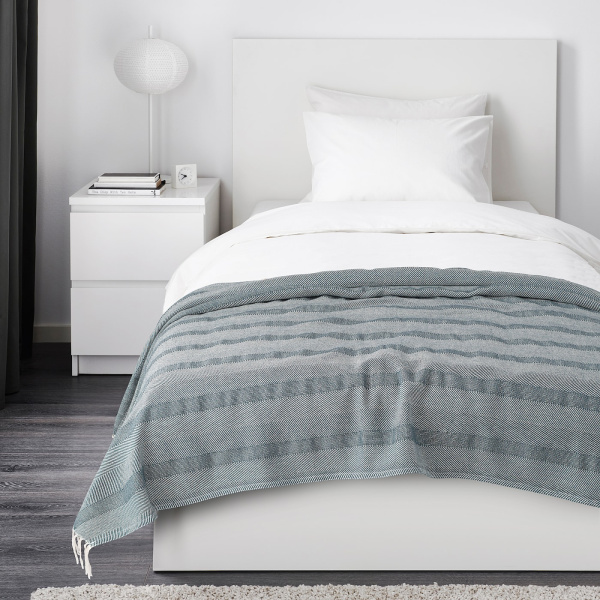 80499830 Плед, синий, 130x170 см