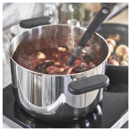 80463713 Кастрюля с крышкой, стекло / нержавеющая сталь, 5 л