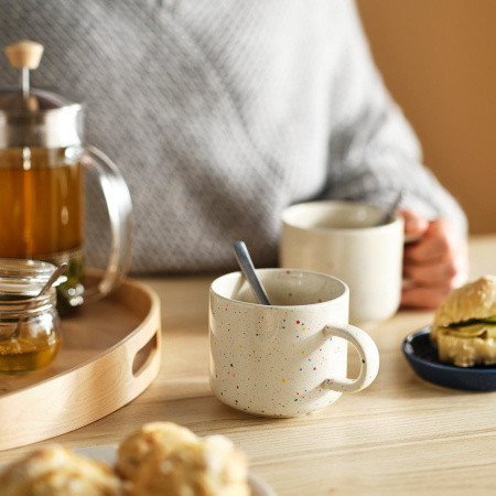 50603687 Кружка, бежевый/разноцветный узор, 500 мл