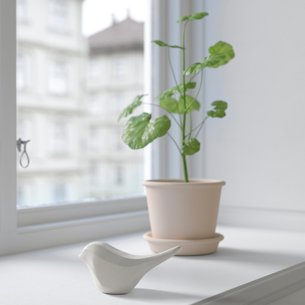 80500211 Декоративная птичка, д/дома/улицы белый с оттенком