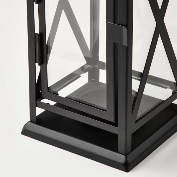 70548096 Фонарь д/греющей свечи, черный, 22 см