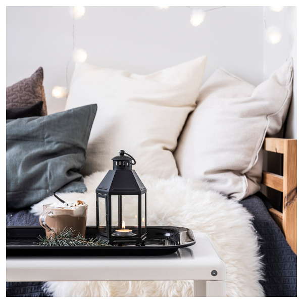 50533562 Фонарь д/греющей свечи, темно-зеленый, 21 см