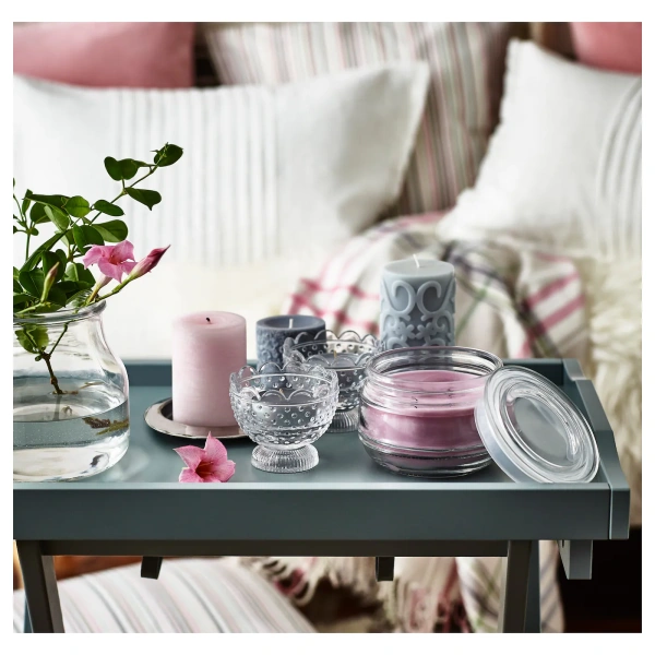 30419322 Формовая свеча, ароматическая, Цветение розовый, 10 см