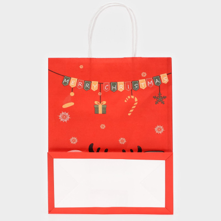 10500669 Пакет бумажный подарочный новогодний крафт "В ожидании Нового Года", 27 х 21 х 11 см