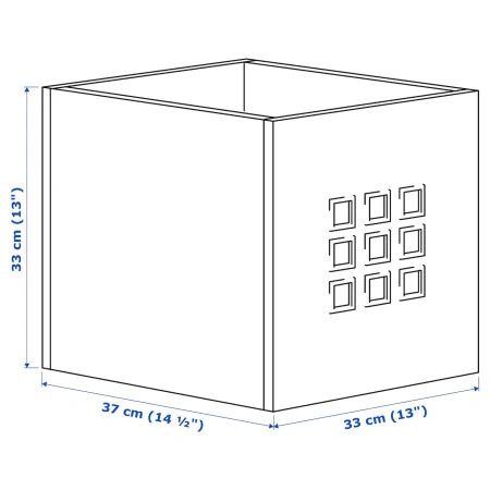 90376254 Контейнер, белый, 33x37x33 см