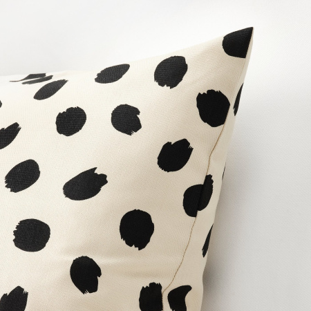 40523827 Чехол на подушку, кремовый/ узор круги, 50x50 см