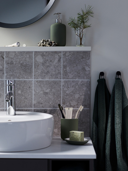 20496797 Держатель д/зубных щеток, серо-зеленый