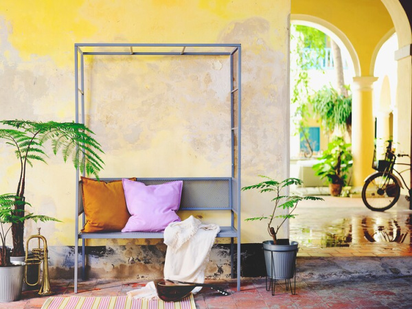 00479181 Чехол на подушку, коричнево-желтый, 50x50 см