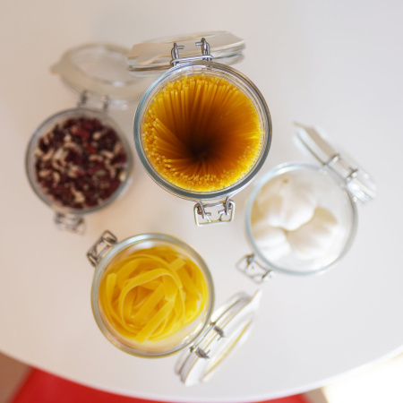 141380 Банка с крышкой, прозрачное стекло, 1.36 л