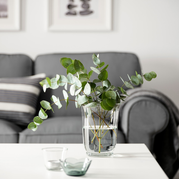 80326537 Ваза/фонарь, прозрачное стекло, 18 см