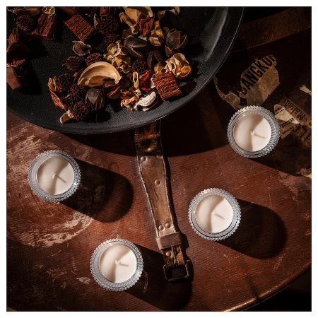 30552815 Свеча греющая ароматическая, дымчатая ваниль/светло-бежевый, 3.5 ч, 30 шт.