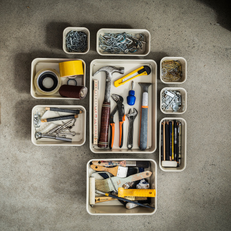 70457487 Органайзер, пластик/бежевый, 10x20x5 см