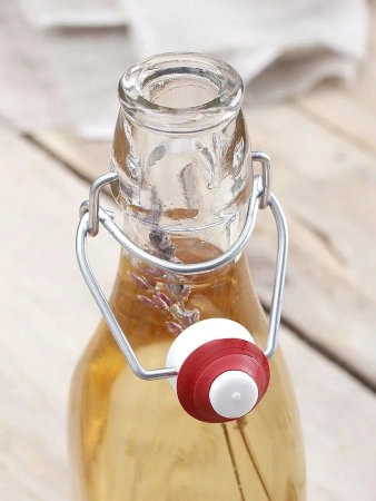 666261 Бутылка с бугельным замком, прозрачное стекло, 0,5 л