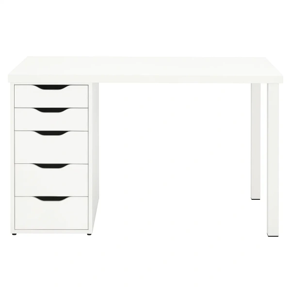 00432 Стол письменный, белый, 1/5T, 120x75x55 см