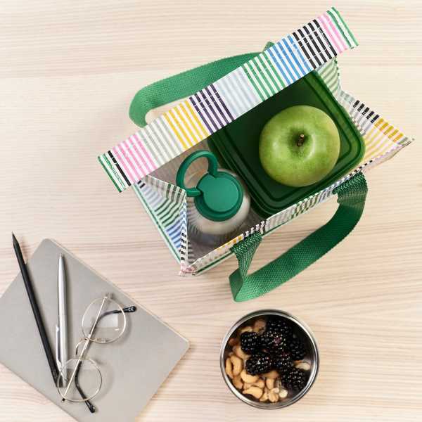 00549339 Сумка д/завтраков, полосатый / разноцветный, 25x16x27 см