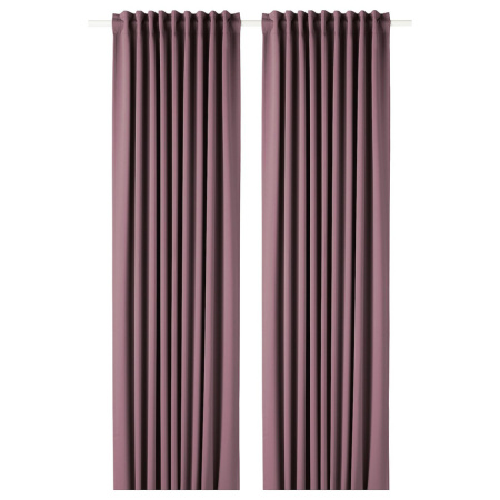 10348627 Гардины, блокирующие свет, 2 шт., сиреневый, 145x300 см