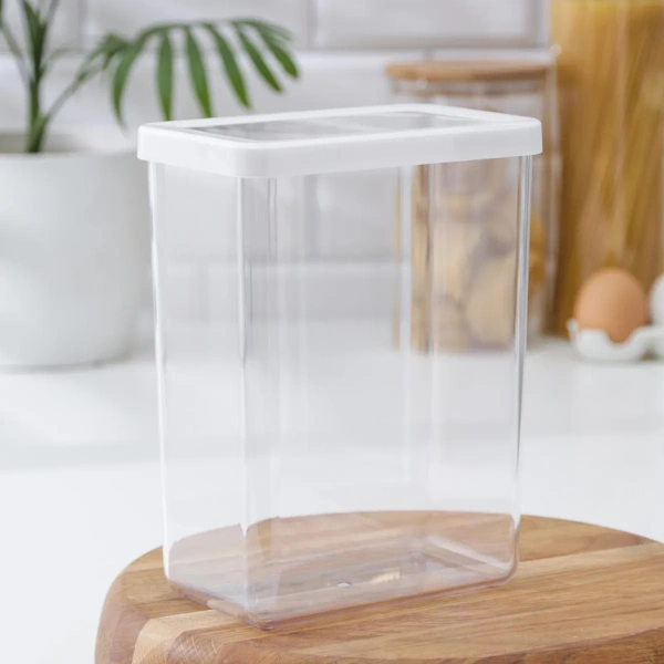 12980000 Контейнер+крышка д/сухих продуктов, прозрачный/белый, 2,5 л