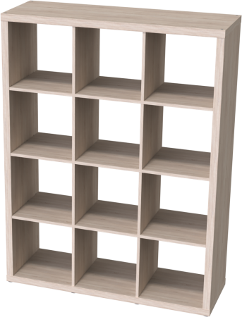 00661 Стеллаж, 112х147х38 см, дуб беленый