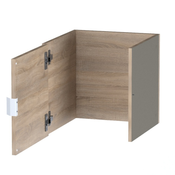 01866 Модуль с дверцей для стеллажа, 33x33x37, дуб беленый