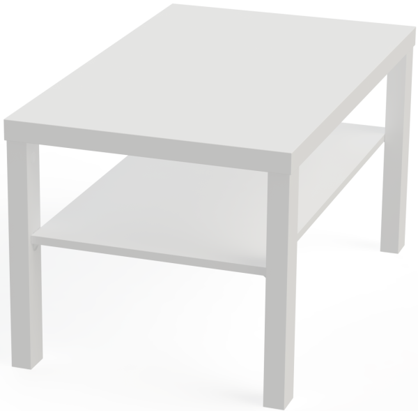 00128 Журнальный стол, белый, 82x50x45 см