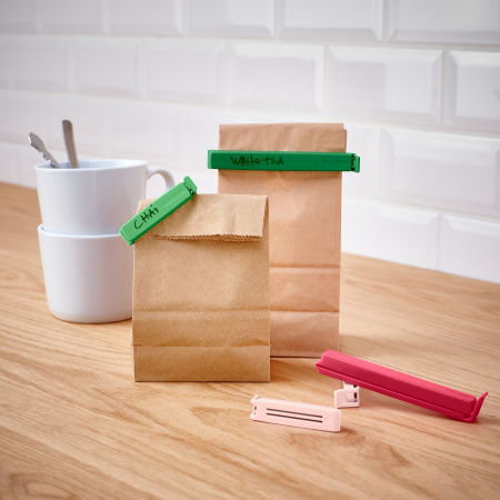 00524174 Зажим для пакетов, 26 штук, разные цвета/разные размеры