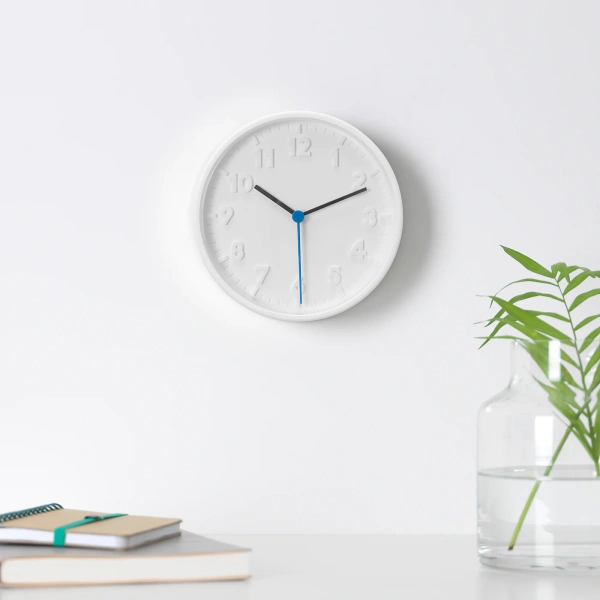 80374142 Настенные часы, белый, 20 см