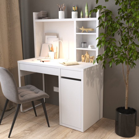 02399 Надстройка для стола письменного, белый, 105х65х17 см