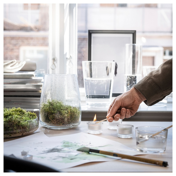 80570553 Свеча греющая ароматическая, роса и мох/крем, 3,5 часа, 30 шт