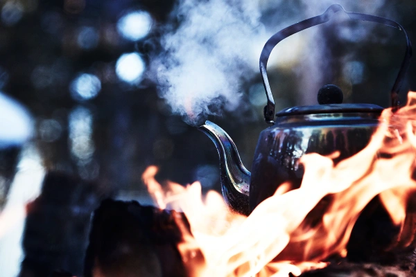 20497914 Формовая свеча, ароматическая, Костер/серый, 10 см, 3 шт