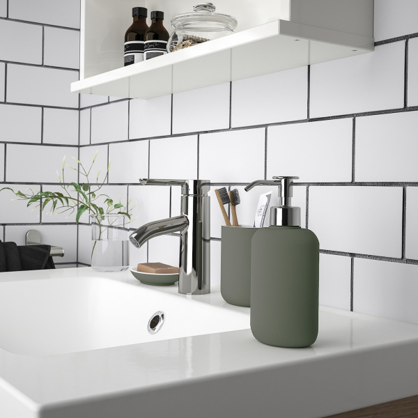 20496797 Держатель д/зубных щеток, серо-зеленый