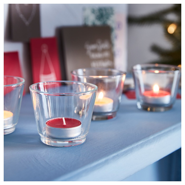 00551855 Свеча греющая ароматическая, Имбирное печенье/красный, 30 шт