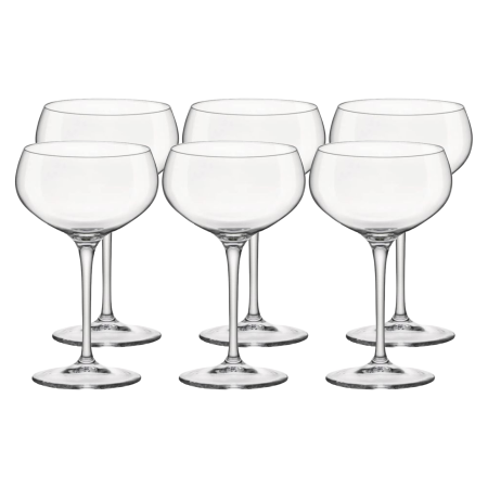 122111-6 Набор бокалов для коктейля, прозрачное стекло, 250 мл, 6 шт