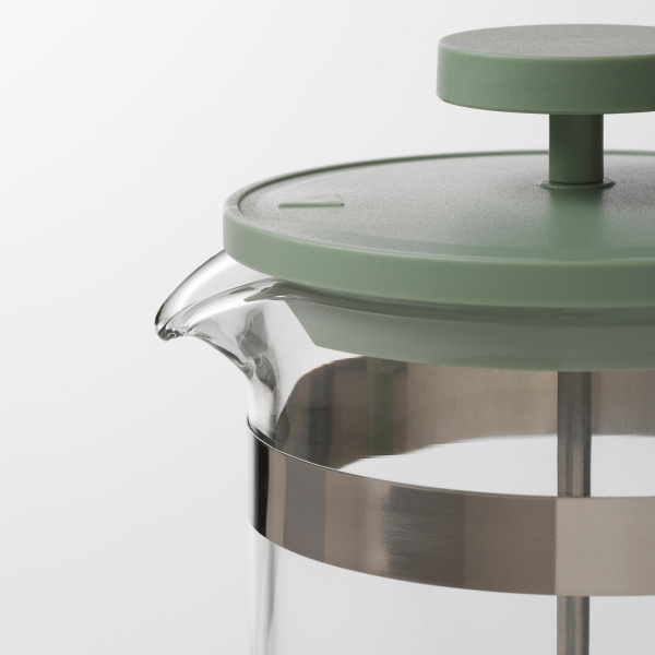 10538694 Кофе-пресс/заварочный чайник, стекло/нержавеющая сталь светло-зеленый, 1л