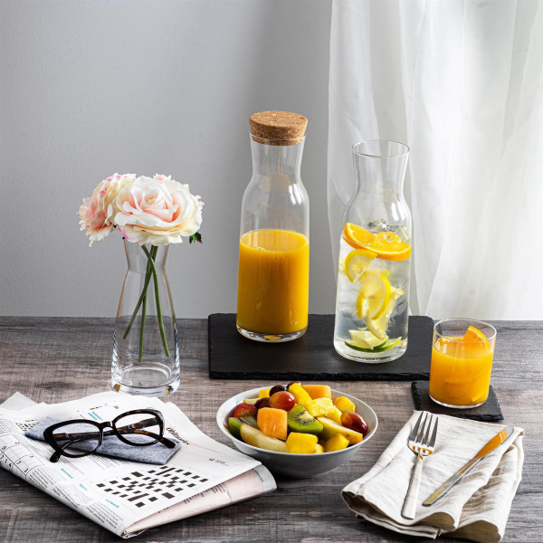 125160 Графин с пробкой, прозрачное стекло, 1.1 л